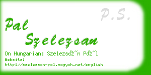 pal szelezsan business card